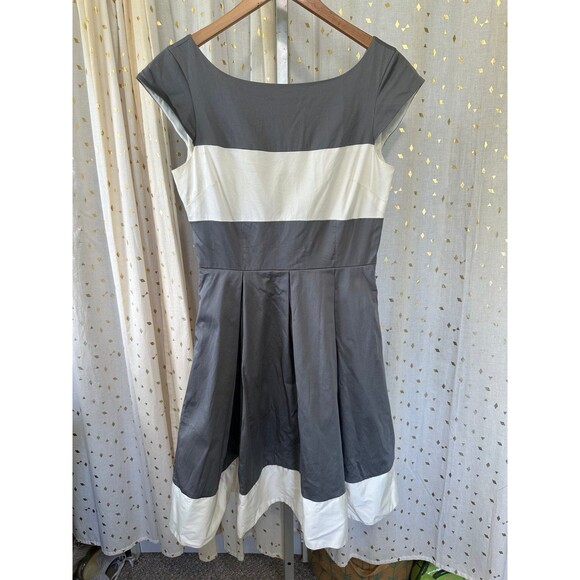 Kate Spade New York Designer's Women's Adette Colorblock Fit Flare Dress 8 - Picture 3 of 7